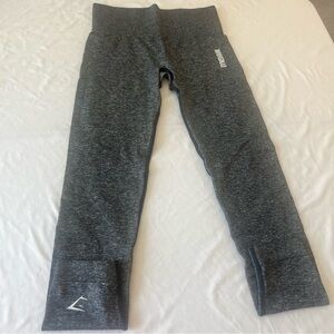Gymshark Seamless Leggings XS Gray Marl High Waisted 7/8 22” Inseam